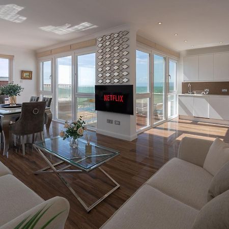 On The Beach Penthouse With Sea View - 3 Bedrooms - Roof Balcony - Spa, Sauna, Gym And Pool - Sleeps 6 Брайтонн Экстерьер фото